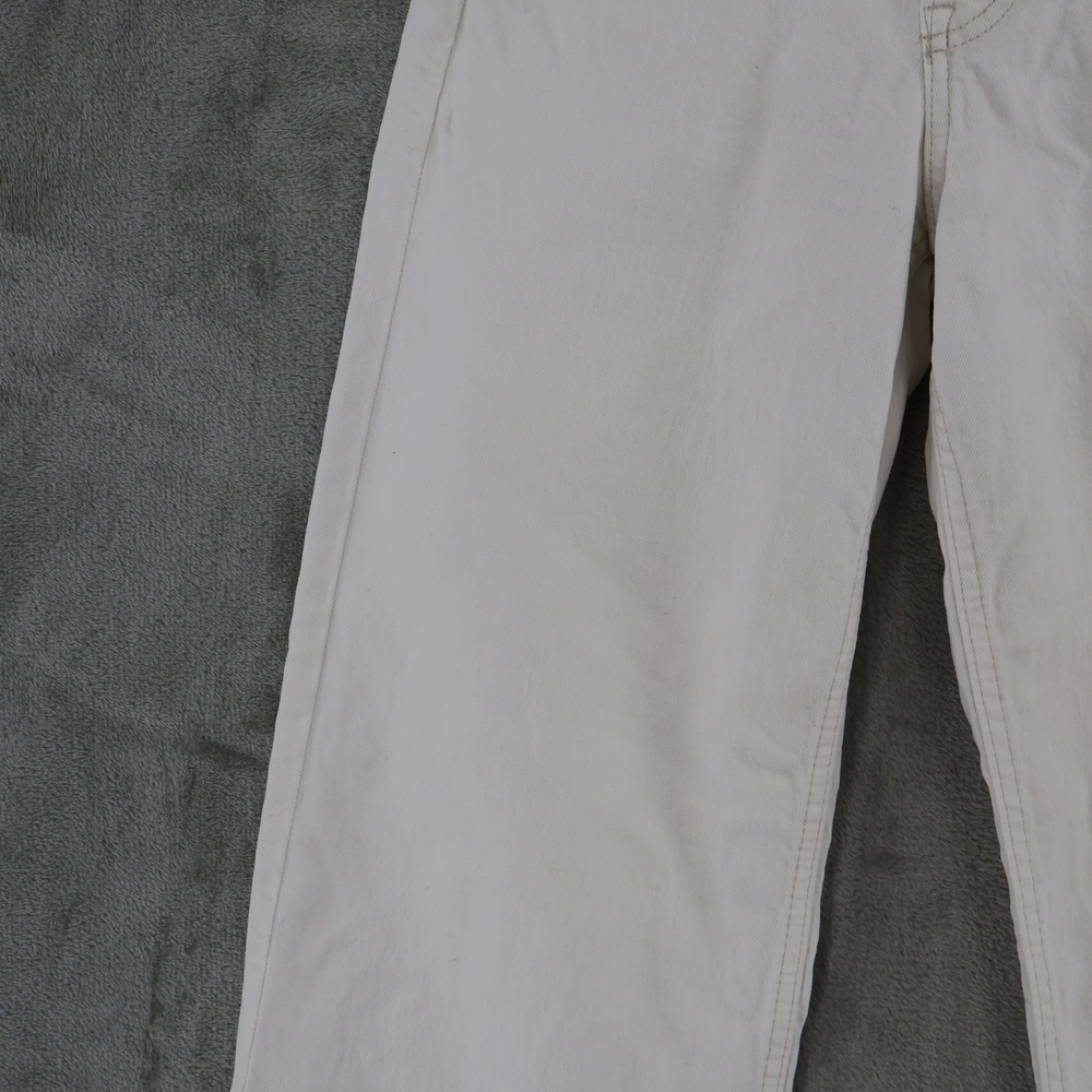 &DENIM Wide Leg Cropped High Waist Jeans Womens 2 White Preppy Casual Nautical‎ - Picture 13 of 16